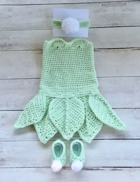 Fantasia Tinkerbell em Crochê sininho