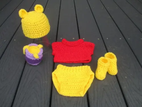 Fantasia Ursinho Pooh em Crochê