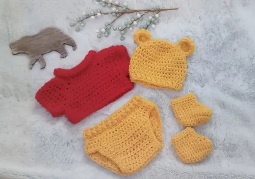 Fantasia Urso Pooh em Crochê