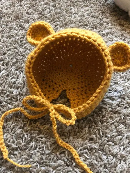 Fantasia Urso Pooh em Crochê Ensaio Fotográfico Newborn