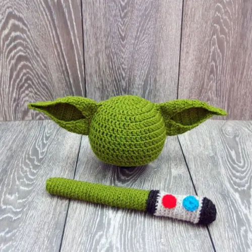 Fantasia Yoda Bebê em Crochê