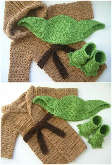 Fantasia Yoda em Crochê