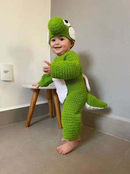 Fantasia Yoshi em Crochê