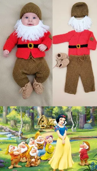 Fantasia Zangado da Branca de Neve em Crochê