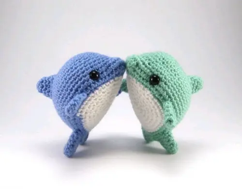 Golfinho de Crochê Amigurumi