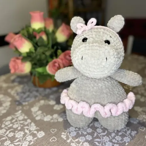 Hipopótamo de Crochê Amigurumi