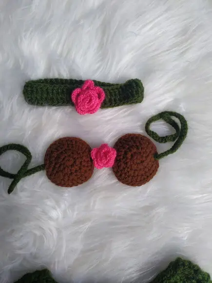 Havaiana Fantasia de Crochê para Bebê