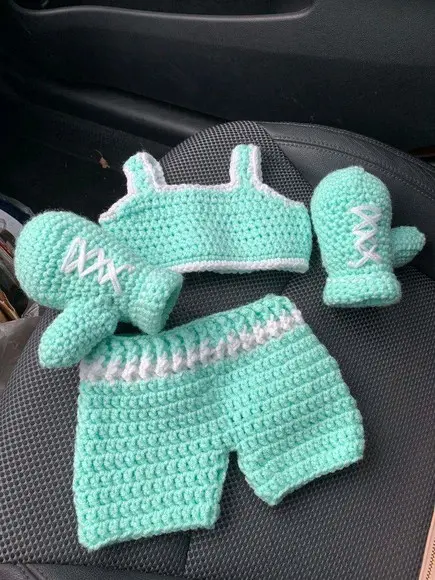 Kit ensaio fotográfico de crochê para bebê