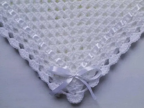 Kit manta touca e sapatinho de crochê