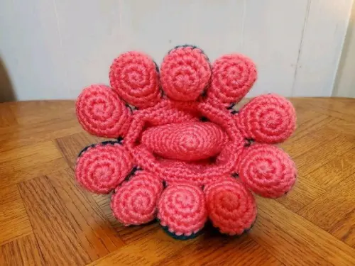 Lula reversível de crochê amigurumi