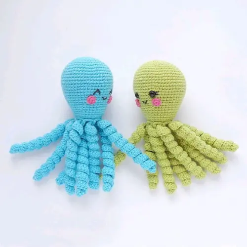 Polvo de crochê amigurumi
