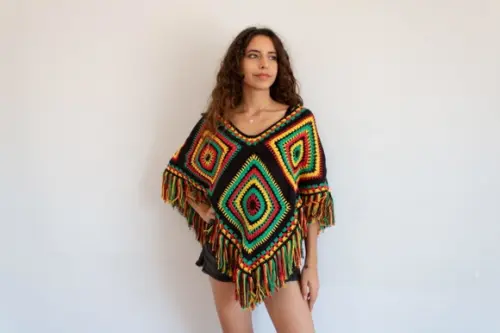 Poncho De Crochê