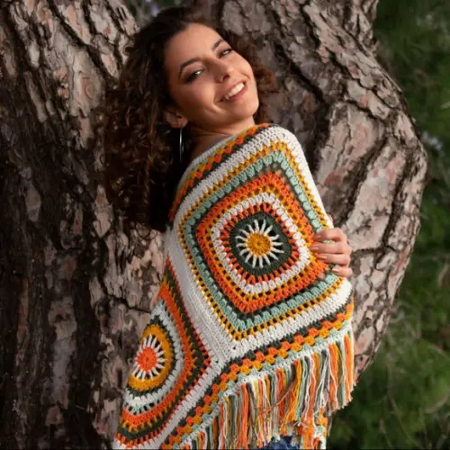 Poncho De Crochê