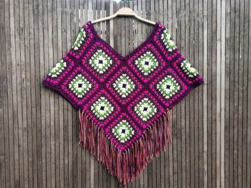 Poncho De Crochê