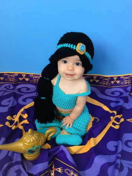 Princesa Jasmine Fantasia de Crochê