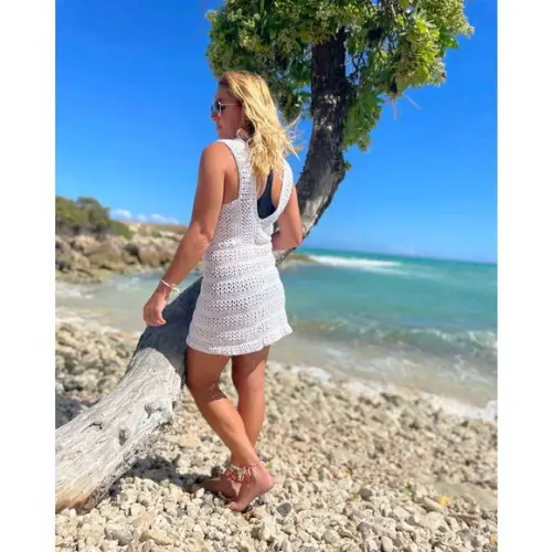 Saída de praia crochê Damares