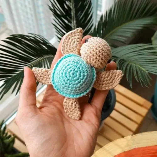 Tartaruga de crochê amigurumi