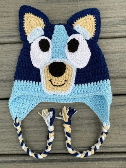 Touca Bluey ou Bingo em Crochê