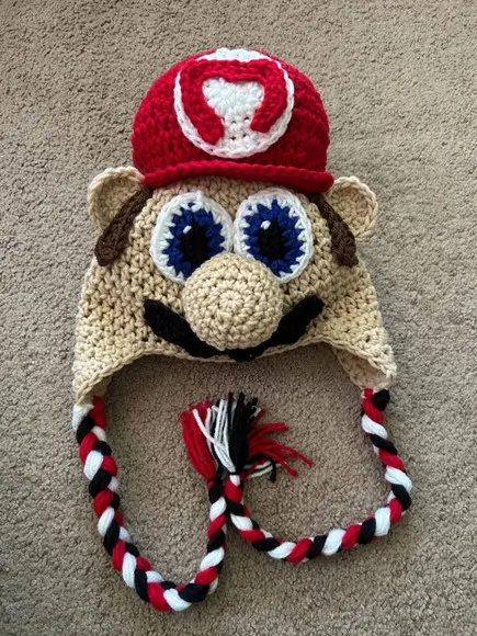 Touca do Mario Bros Mario em Crochê