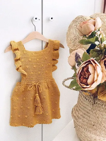 Vestido crochê infantil