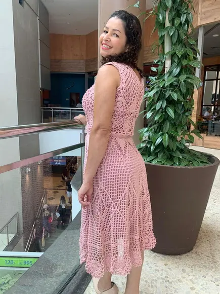 Vestido de crochê