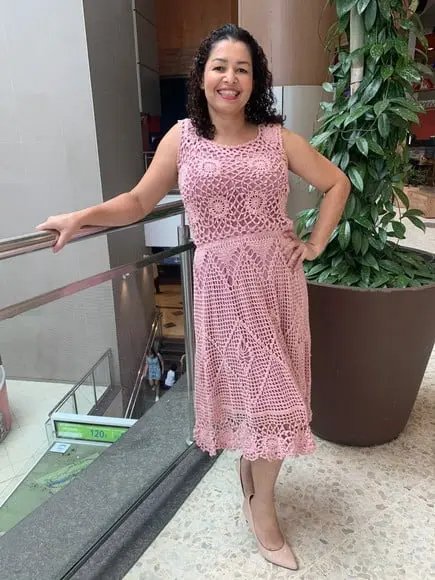 Vestido de crochê