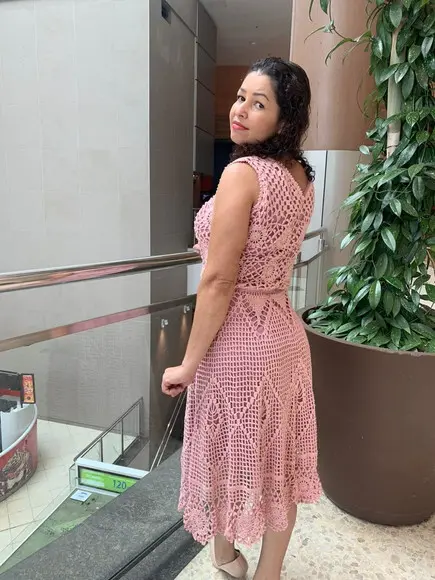 Vestido de crochê