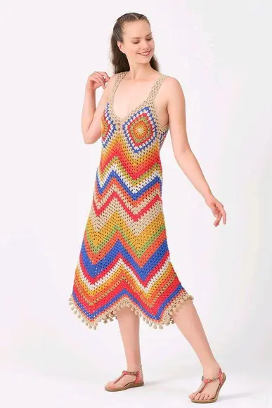 Vestido de crochê