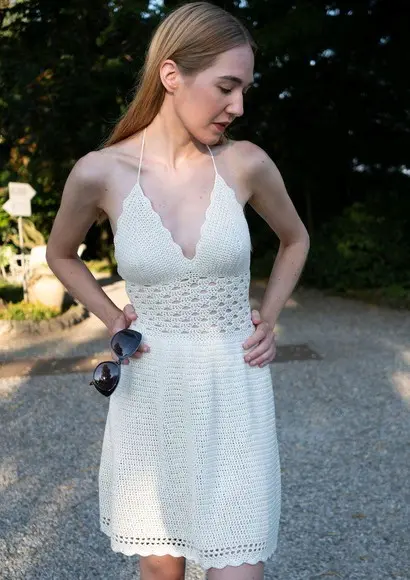 Vestido de crochê
