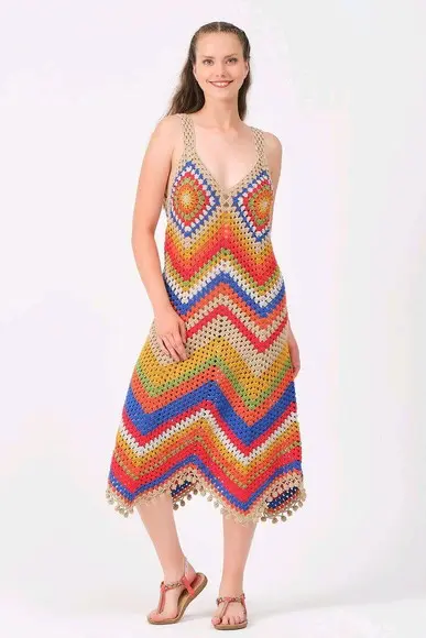 Vestido de crochê