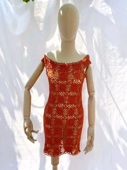 Vestido de crochê