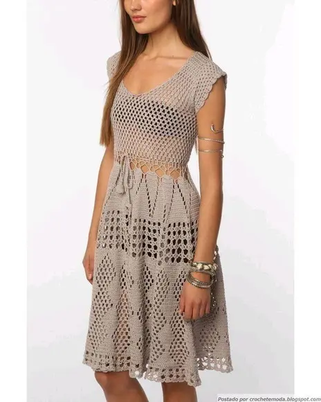 Vestido de crochê