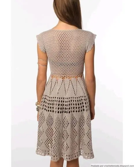 Vestido de crochê