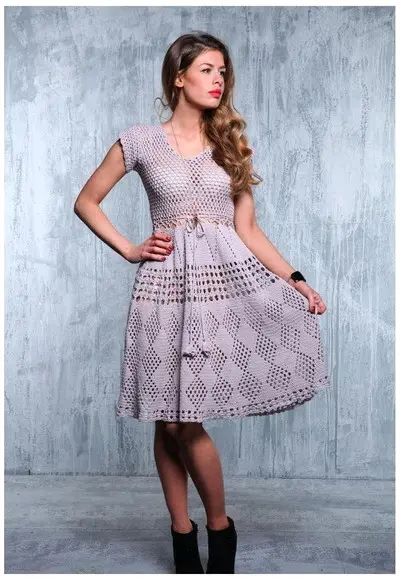 Vestido de crochê