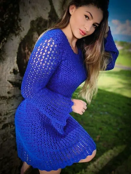 Vestido de crochê
