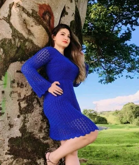 Vestido de crochê