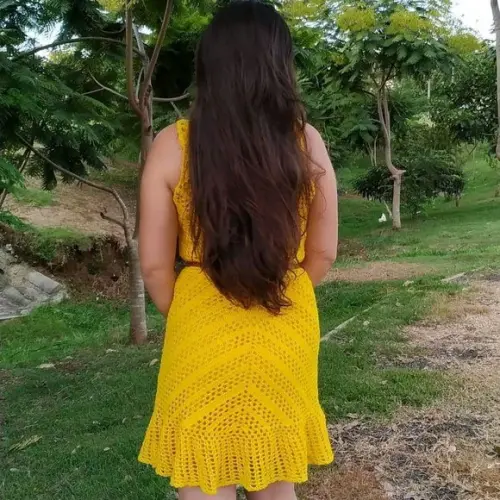 Vestido de crochê