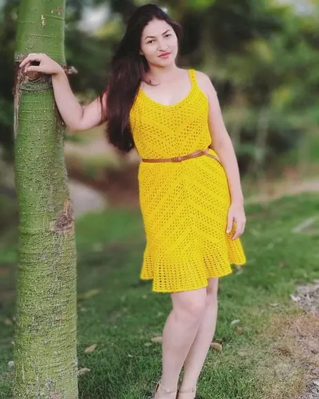 Vestido de crochê