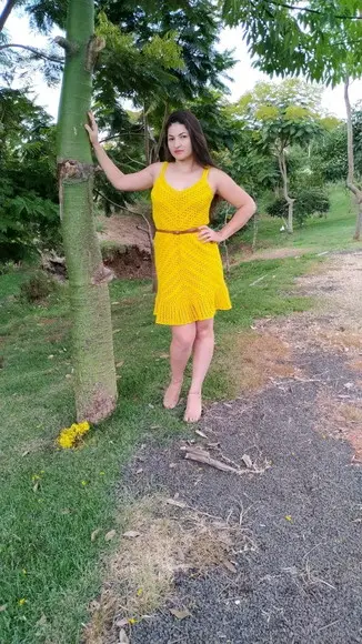 Vestido de crochê