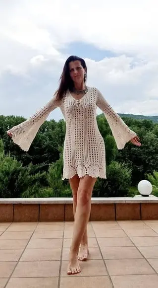 Vestido de Crochê / Saída Praia
