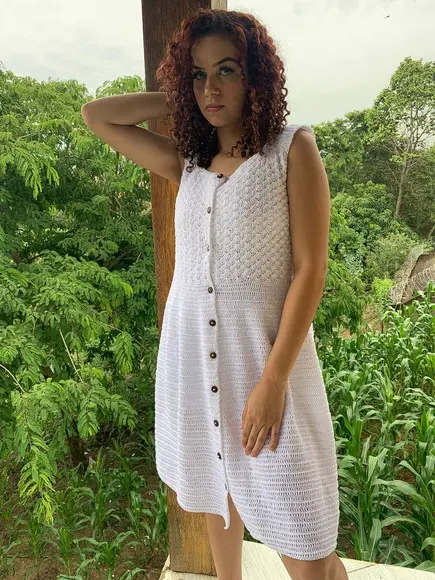 Vestido de crochê Alba