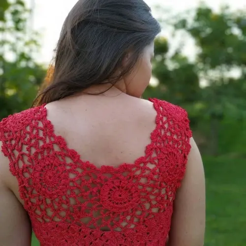 Vestido de crochê Amanda