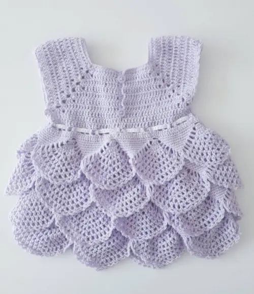 Vestido de crochê bebê