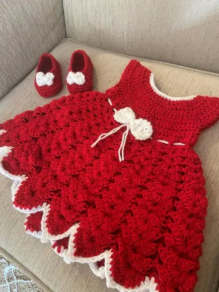 Vestido de Crochê Bebê
