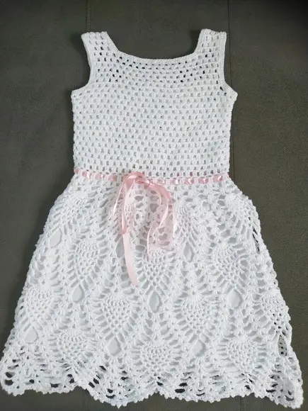Vestido de crochê Elisa infantil