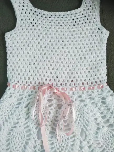 Vestido de crochê Elisa infantil