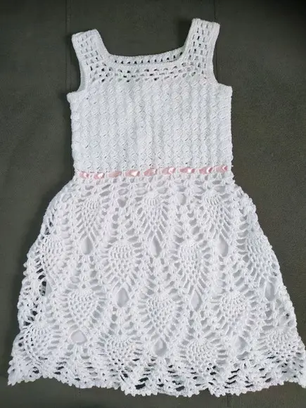Vestido de crochê Elisa infantil