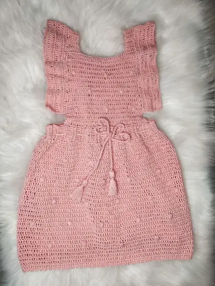 Vestido de crochê infantil