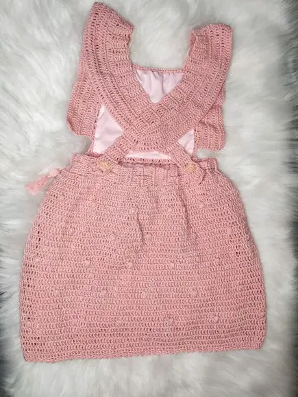 Vestido de crochê infantil