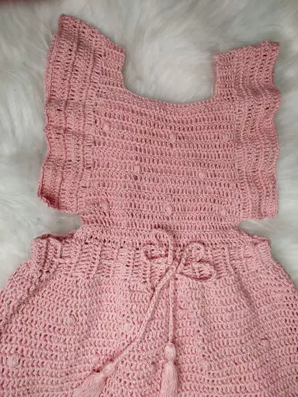 Vestido de crochê infantil